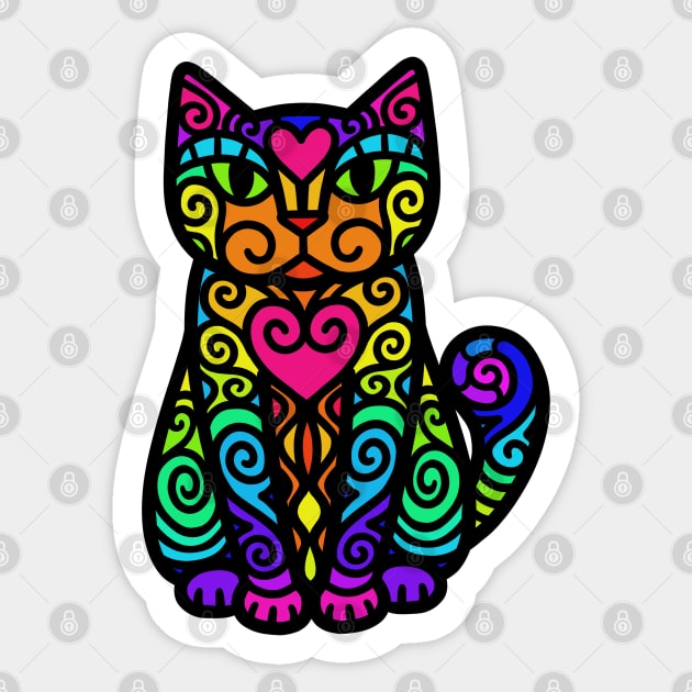 Rainbow Doodley DoodleCat Sticker by Doodlecats 